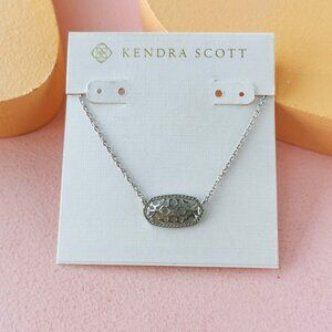 Kendra Scott - Elisa Silver Filigree Silver Pendant Necklace - NEW